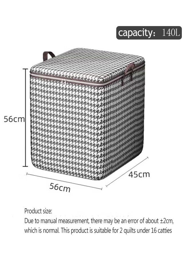 Generic - Clothes Storage Box, Large Capacity Storage Bag, Storage Box With Double Side Handles, Two-Way Zipper Clothing And Quilt Storage Bag, Wardrobe Storage Box, Thickened Storage Bag, Suitable For Clothes, Blankets, Quilts, Sheets, Pillows And Toys, Etc. (140 Liters) - Image 1
