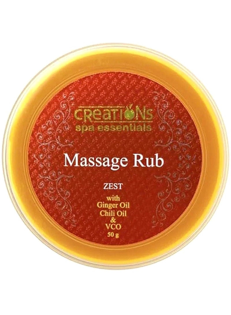 creation Massage Rub ZEST with Ginger Oil Chili Oil,50g - Image 1