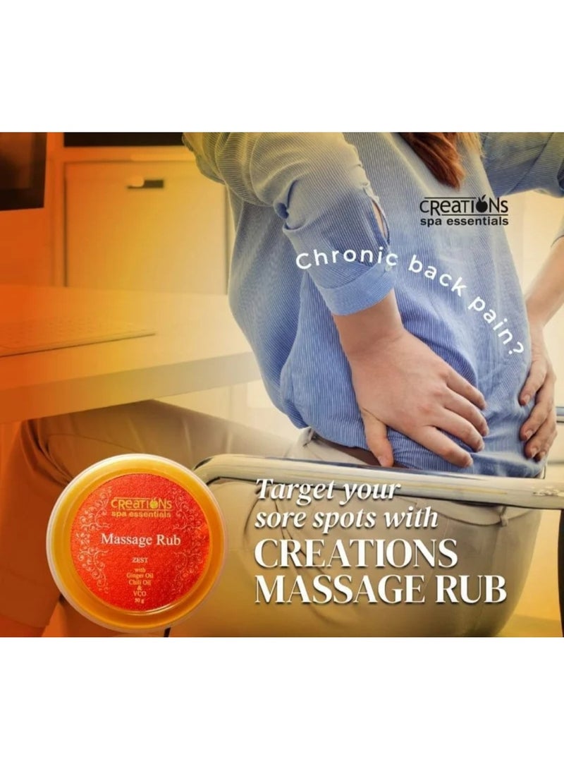 creation Massage Rub ZEST with Ginger Oil Chili Oil,50g - Image 4