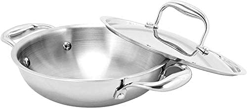 Regalo Triply Dishwasher Safe| Wok|Kadai|(with S.S Lead) (26 C.M- 3.6Ltr) - Image 3