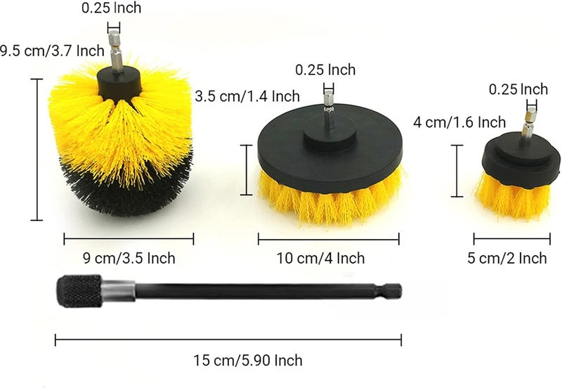 Eacam 12PCS/SET Electric Drill Brush Scrub Pads Kit Power Scrubber Cleaning Kit Cleaning Brush Scouring Pad for Carpet Glass Car Clean - Image 5