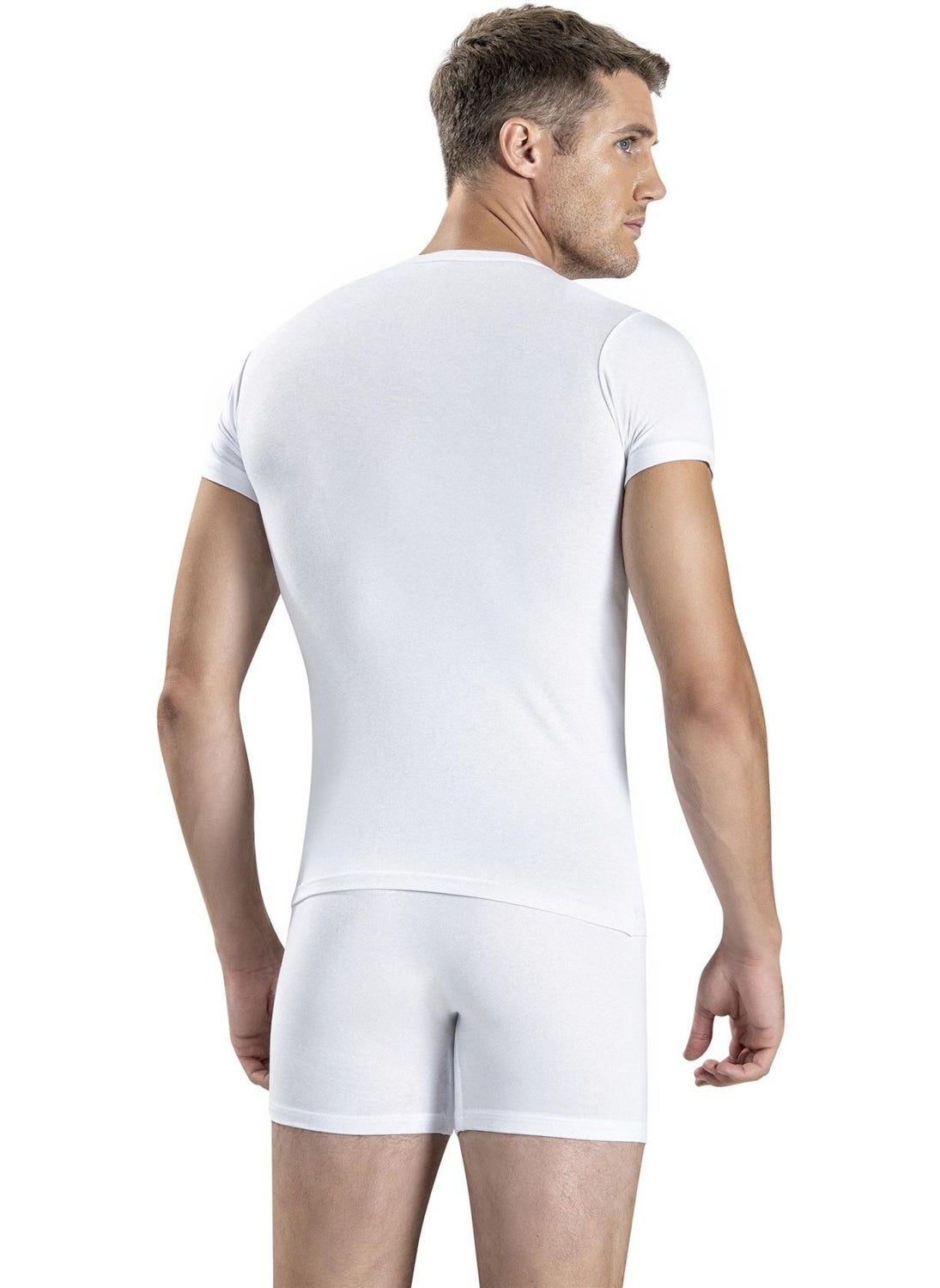 Jiber - Men's Cotton V Neck Undershirt 105 - 12 Pieces - Image 1