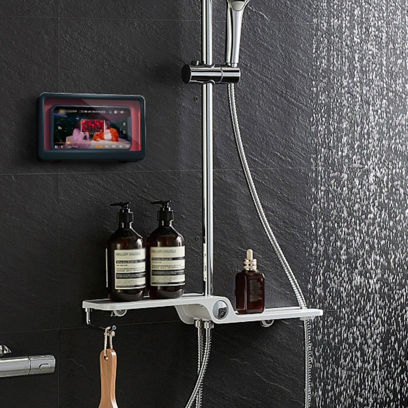 Waterproof Wall-Mounted Cell Phone Holder Case with Touch Screen Self Adhesive Anti-Fog Touch Phone Holder for Shower Compatible with Most Phone - Image 2