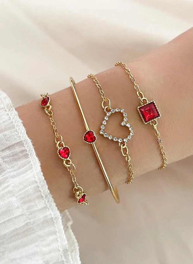 تايك تو مجموعة من 4 أساور يد كاجوال