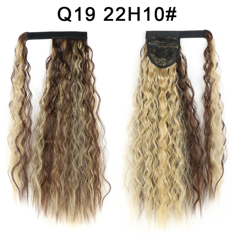 Generic Xuchang Magic Tape Corn Curly Ponytail Extension Q19  22H10#