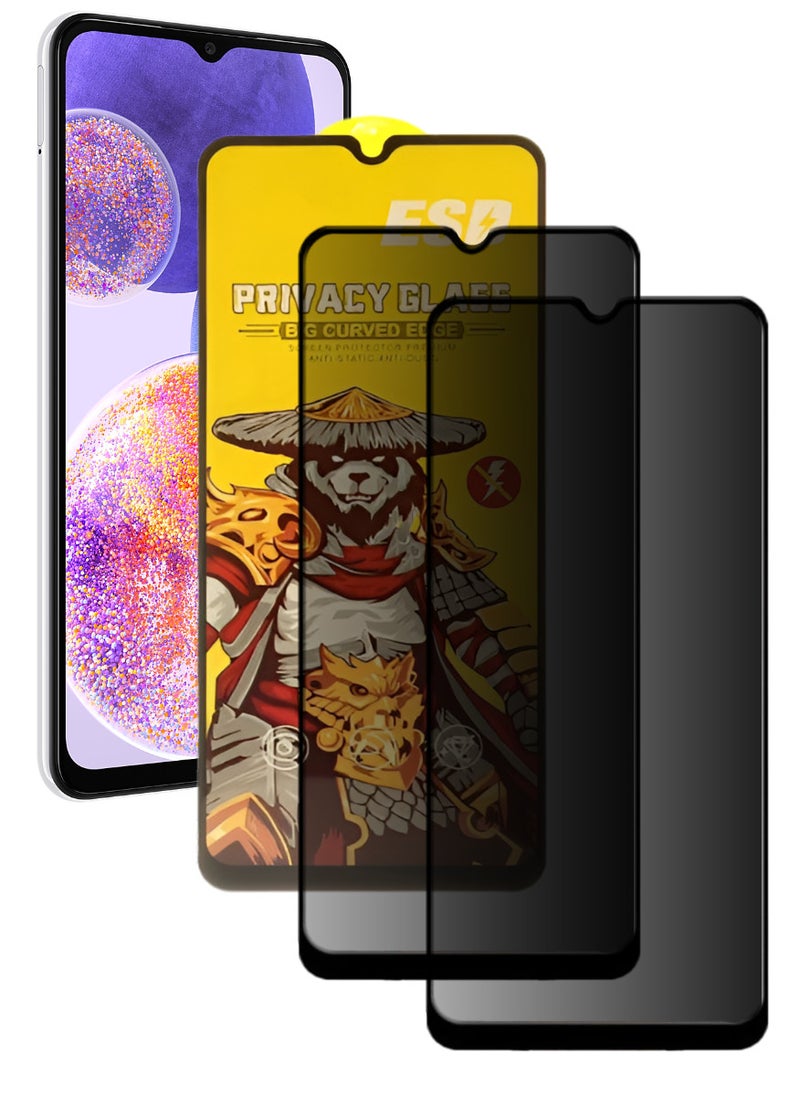 ESD 2 Pieces Tempered Dustproof Privacy Glass Screen Protector Compatible For Samsung Galaxy A23 4G - Image 1