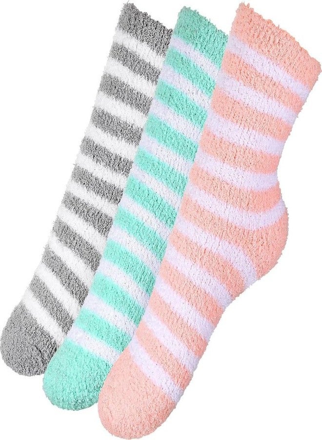 YANWENX Kids Fuzzy Socks Soft Christmas Slipper Socks for Kids Warm Winter Socks Comfy Fluffy Socks for Girls Pack Of 3_Multicolour2_2-5 Years - Image 1