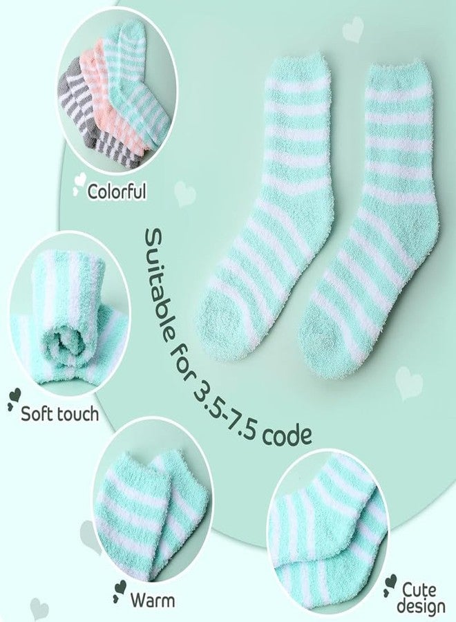 YANWENX Kids Fuzzy Socks Soft Christmas Slipper Socks for Kids Warm Winter Socks Comfy Fluffy Socks for Girls Pack Of 3_Multicolour2_2-5 Years - Image 2