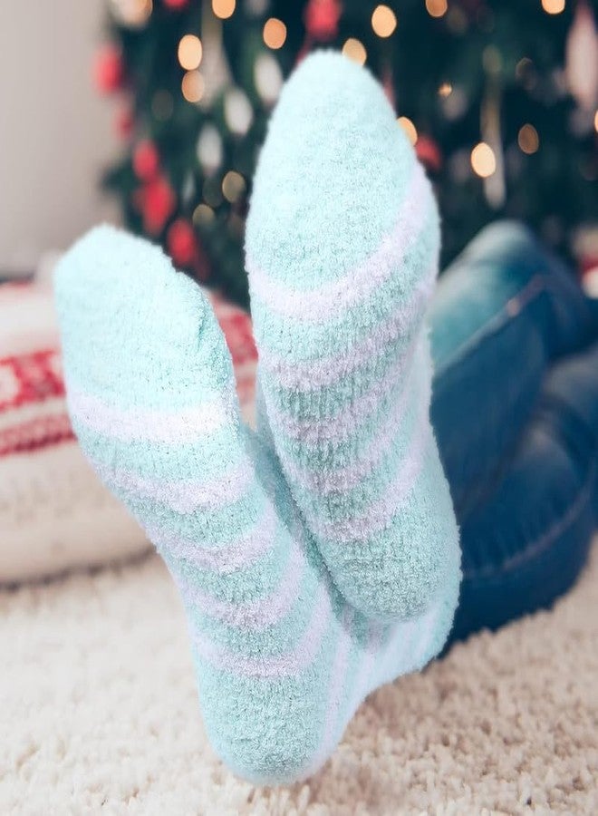 YANWENX Kids Fuzzy Socks Soft Christmas Slipper Socks for Kids Warm Winter Socks Comfy Fluffy Socks for Girls Pack Of 3_Multicolour2_2-5 Years - Image 4