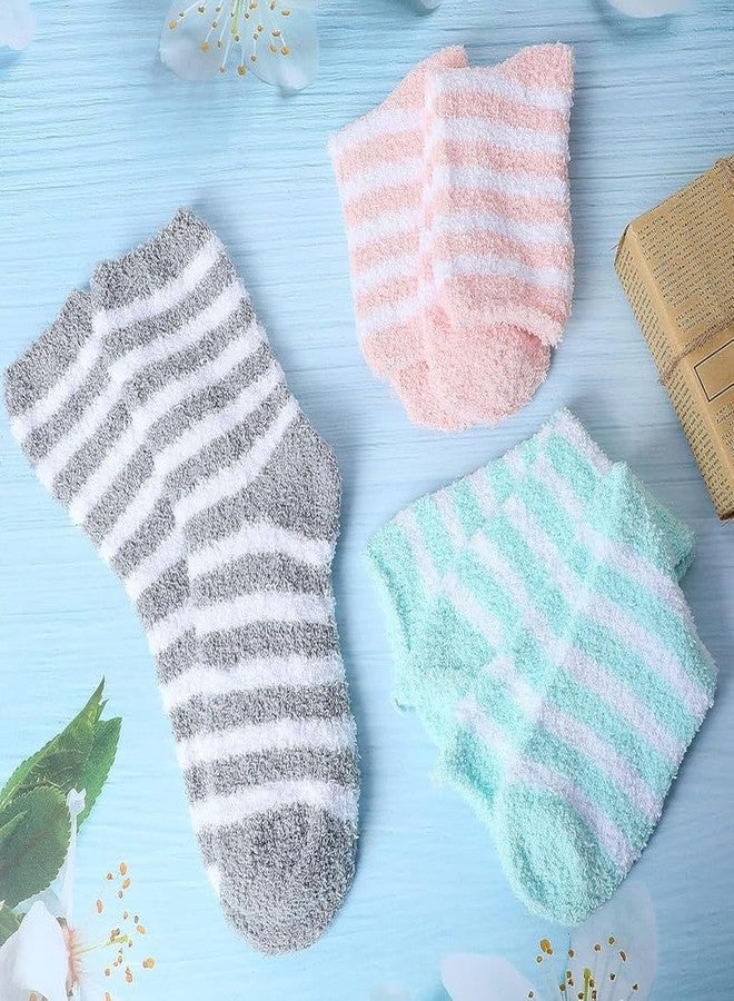 YANWENX Kids Fuzzy Socks Soft Christmas Slipper Socks for Kids Warm Winter Socks Comfy Fluffy Socks for Girls Pack Of 3_Multicolour2_2-5 Years - Image 5