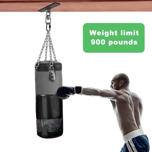 Dolibest Heavy Bag Hanger, Wall Ceiling Mount Hook 360° Rotation Wood Beam Holder Body Weight Strength Training Systems, Wood Beam Holder with Spring and 1 Carabiner, 5Wood Screws for Wooden Sets - Image 3