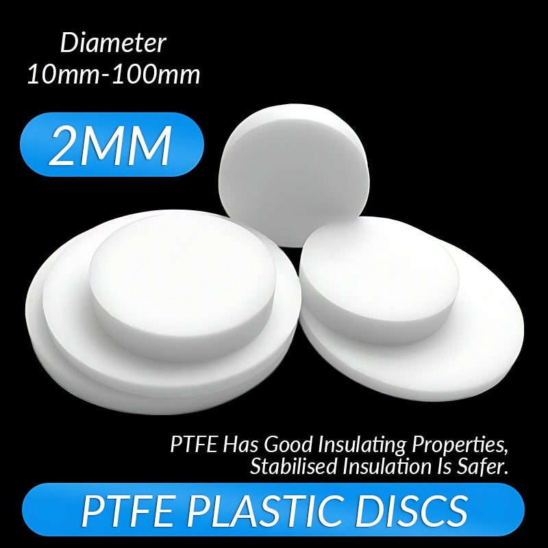 PTFE Plastic Discs 75mm x 2mm 10pcs for Sealing Insulating and Lubricating - Image 3