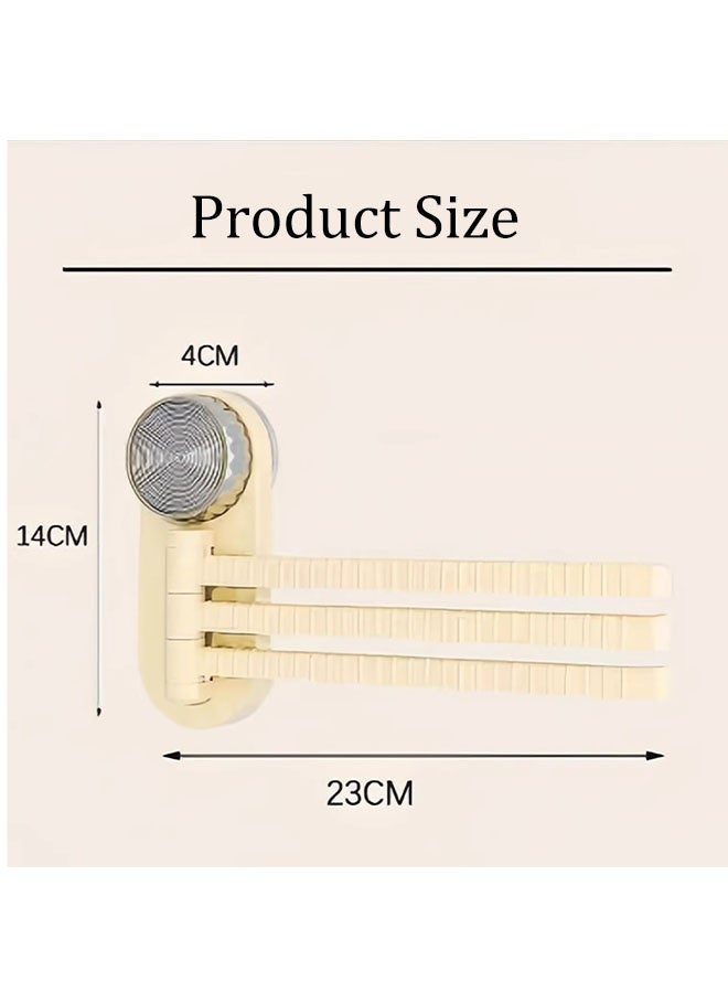Rotating Towel Bar,Swivel Towel Rack,Punch-Free Wall Mounted Rotating Towel Rack,Bathroom Towel Bars Kitchen Cabinet Towel Bar Holder,Towel Shelf with 180° Rotation Towel Bar , Foldable Towel Holder Towel Storage,Space Saving Shower Balls Hanger，Bathroom Accessories - Image 2