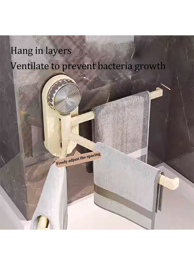 Rotating Towel Bar,Swivel Towel Rack,Punch-Free Wall Mounted Rotating Towel Rack,Bathroom Towel Bars Kitchen Cabinet Towel Bar Holder,Towel Shelf with 180° Rotation Towel Bar , Foldable Towel Holder Towel Storage,Space Saving Shower Balls Hanger，Bathroom Accessories - Image 3