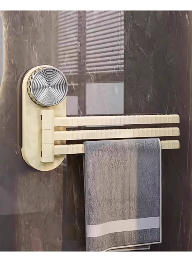 Rotating Towel Bar,Swivel Towel Rack,Punch-Free Wall Mounted Rotating Towel Rack,Bathroom Towel Bars Kitchen Cabinet Towel Bar Holder,Towel Shelf with 180° Rotation Towel Bar , Foldable Towel Holder Towel Storage,Space Saving Shower Balls Hanger，Bathroom Accessories - Image 4