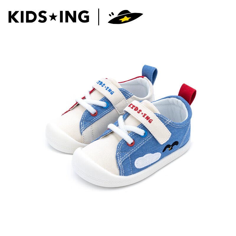 JD Jing Zao Kids.ing Cadixing Children's Canvas Shoes, Spring And Autumn Style, for Boys And Girls, Toddlers And Babies, Soft-Soled Sports Non-Slip Canvas Shoes, Blue, Size 30 - Image 2