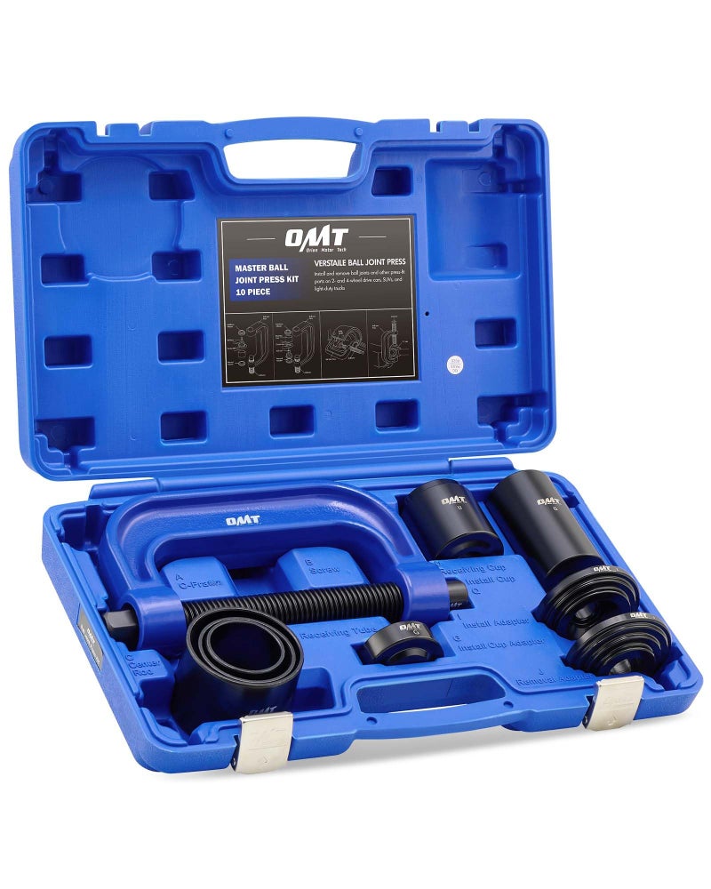 Orion Motor Tech Ball Joint Press Kit, Heavy Duty Ball Joint Removal Tool Kit with 4x4 Adapters, for Most 2WD and 4WD Cars and Light Trucks - Image 1