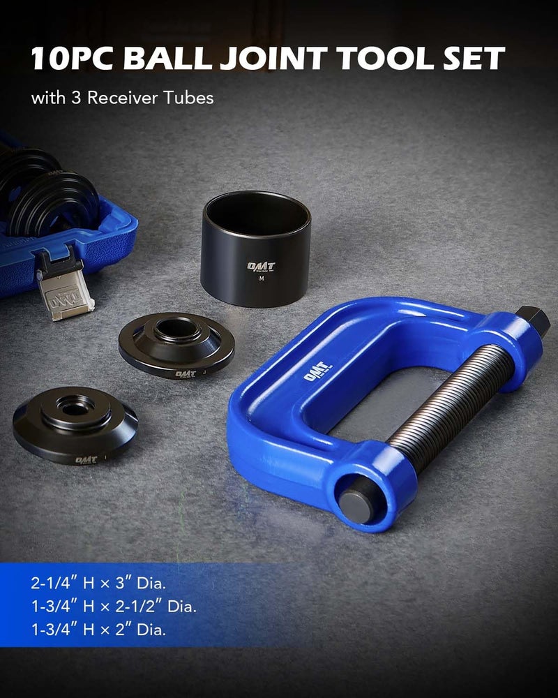 Orion Motor Tech Ball Joint Press Kit, Heavy Duty Ball Joint Removal Tool Kit with 4x4 Adapters, for Most 2WD and 4WD Cars and Light Trucks - Image 2