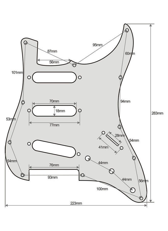 NIBEMINENT - 11-Hole Electric Guitar Strat Pickguard - Image 1
