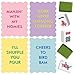 Maitys 4 Pcs Color Mahjong Shuffler Cards with Funny Sayings for Mixing Shuffling Tiles Thick PVC Shufflers with Wavy Scalloped Edges Mahjong Accessories Gifts for Lovers Playing Light ColorCute - Image 2
