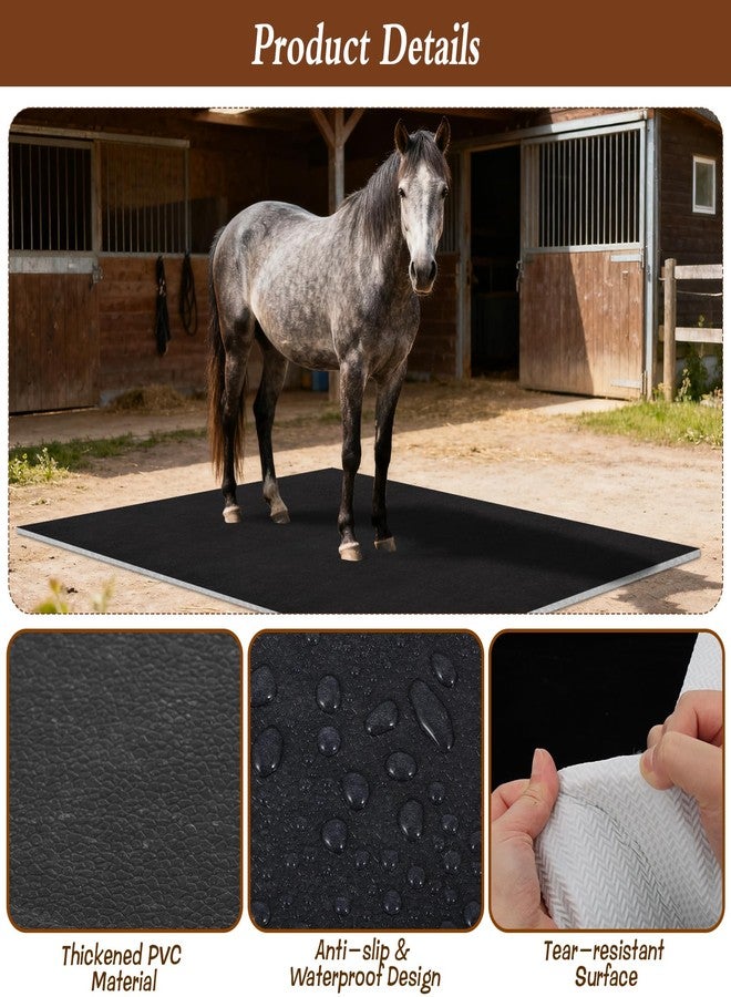 Wenceda 4x6 Ft Horse Stall Mat, Stable Mats for Horses with Shock Absorption & Cushioning Waterproof Non-Slip Flooring, Easy to Clean Mat for Stalls Farm Cattle Sheep Pig Shed Livestock Barn - Image 3