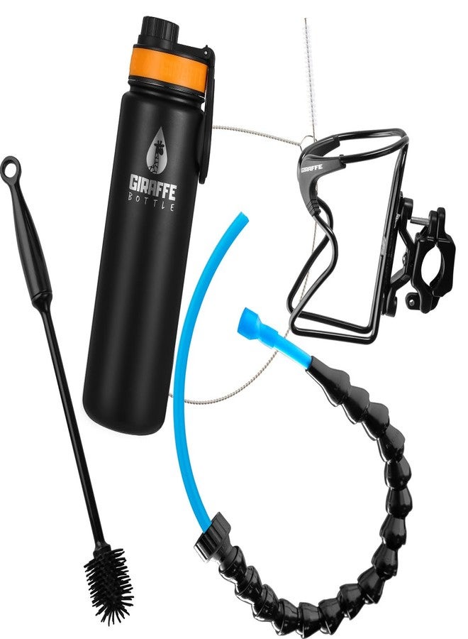 Giraffe Bottle Tower XL Hands Free Drinking System, Insulated Stainless Steel Bottle, with Round Tube Mounted Bottle Holder (Length 30 in / 76 cm) - Image 2