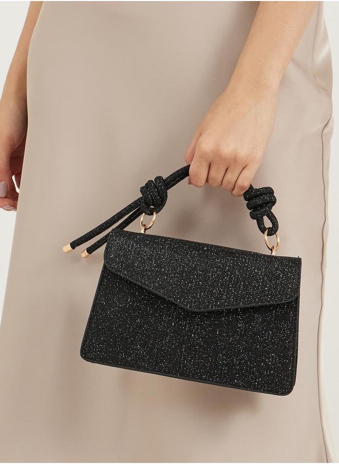 Styli Glittered Look Handbag with Detachable Strap  - Image 3