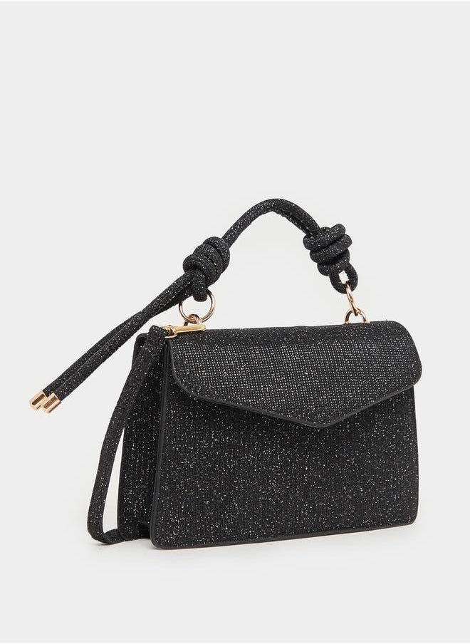 Styli Glittered Look Handbag with Detachable Strap  - Image 1