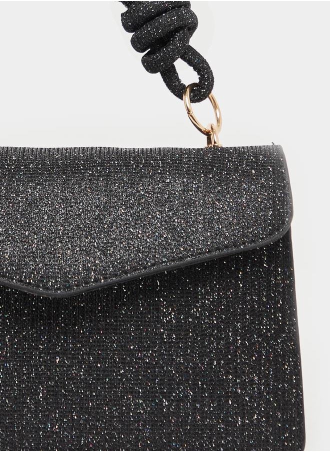 Styli Glittered Look Handbag with Detachable Strap  - Image 5