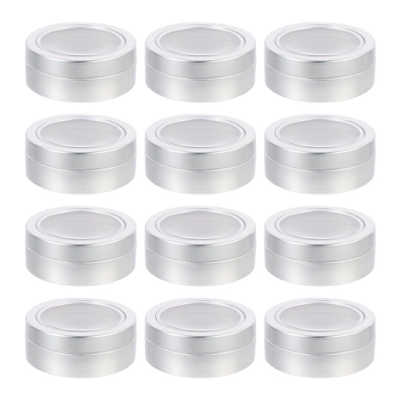 12 Pcs Aluminum Storage Jars With Lids 45x18mm For Nail Sequins And Aromatherapy - Image 2