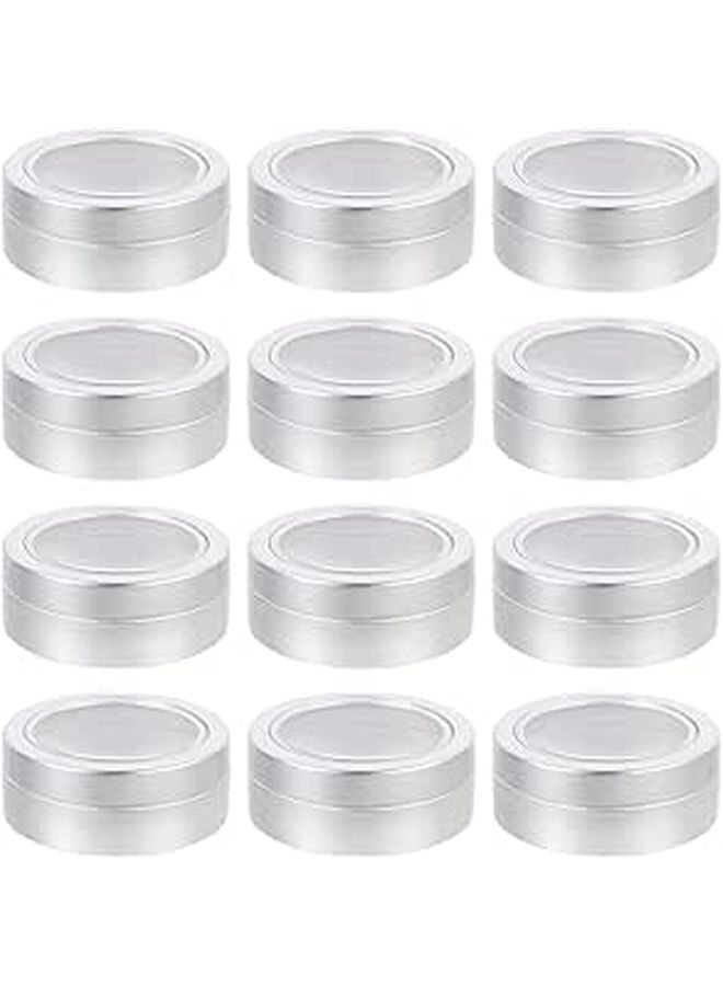 12 Pcs Aluminum Storage Jars With Lids 45x18mm For Nail Sequins And Aromatherapy - Image 1