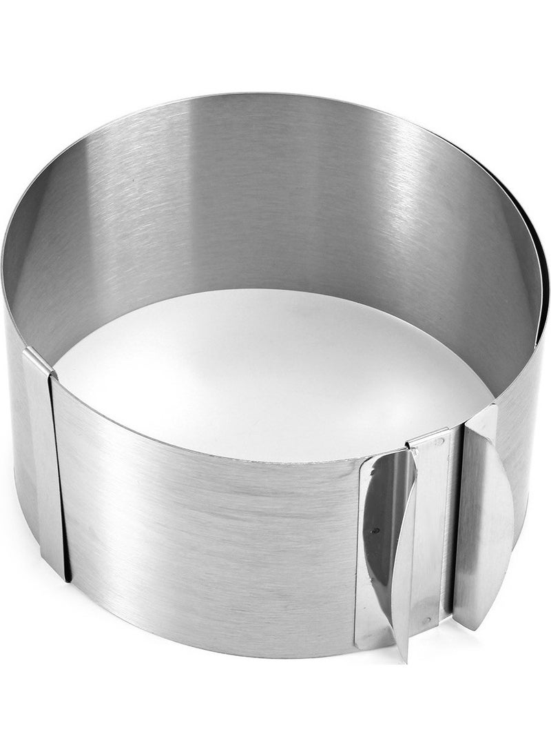 Nar Kalıp Narkalıp Adjustable Stainless Round Cake Mold 8cm Between 16cm and 30cm  - Image 2