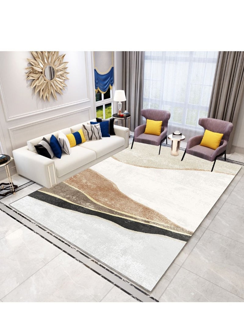Sharpdo Area Rugs Modern Simple Short Pile Carpet Living Room Bedroom Rug Anti-slip Floor Carpet Home Decor 160 * 230CM  - Image 1