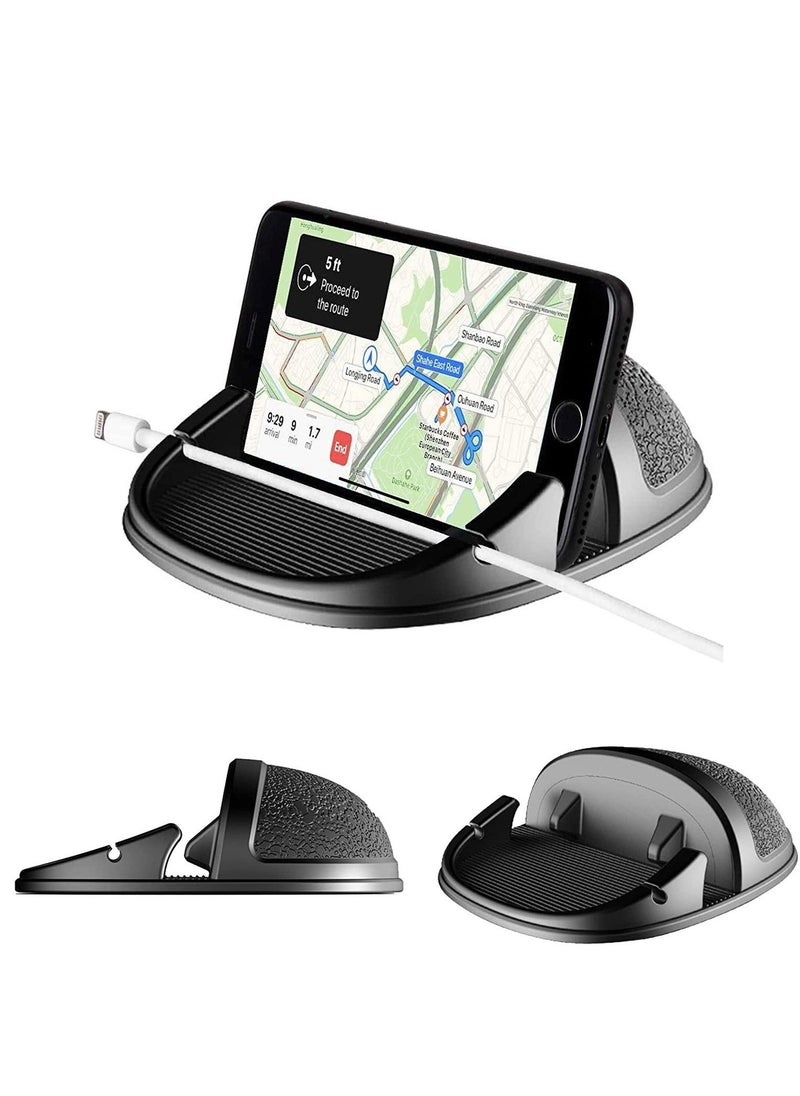 SYOSI Car Phone Holder, Dashboard Car Phone Holder Mount, Slip Free Desk Phone Stand Compatible for iPhone, for Samsung, Android Smartphones, GPS Devices, Universal Cell Phone Automobile Cradles, Black - Image 1