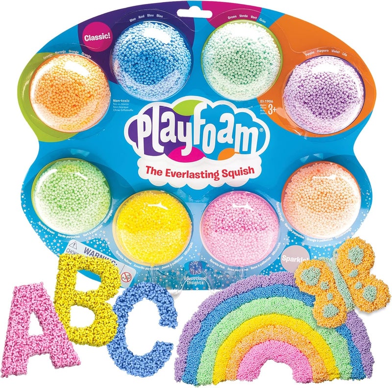 إديوكيشنال إنسايتس مجموعة Playfoam Combo التعليمية المكونة من 8 قطع | غير سامة، لا تجف أبدًا | متعة حسية وتشكيلية، فنون وحرف للأطفال، رائعة للسلايم | مثالية للأعمار من 3 سنوات فما فوق - Image 1