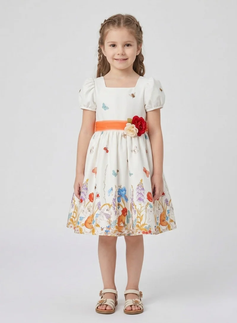babyqlo Floral Print Party Dress