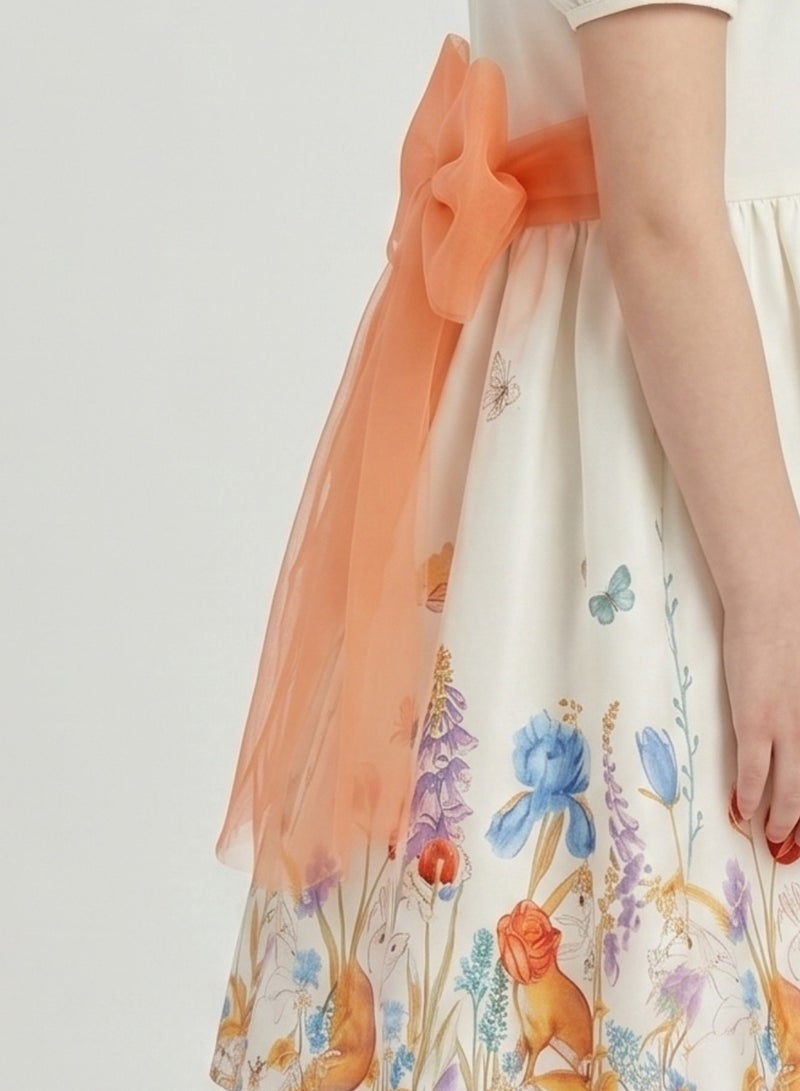 babyqlo Floral Print Party Dress - Image 4