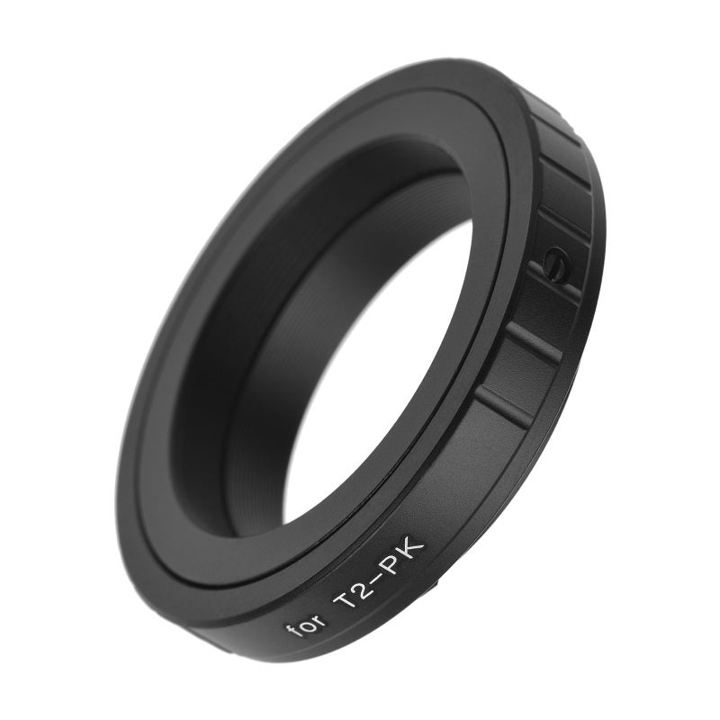 مُحول الكاميرا: ملحق عدسة من المعدن الأسود بالكامل بوصلة T/T2 - محققة بدقة للكاميرات بوصلة Pentax K لمحبي الفوتوغرافيا - Image 1