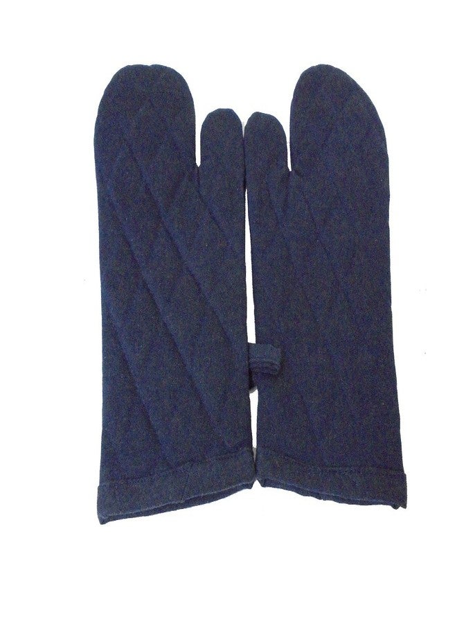 قفازات فرن ميكروويف قطنية زرقاء اللون من TIDY - عبوة من قطعتين