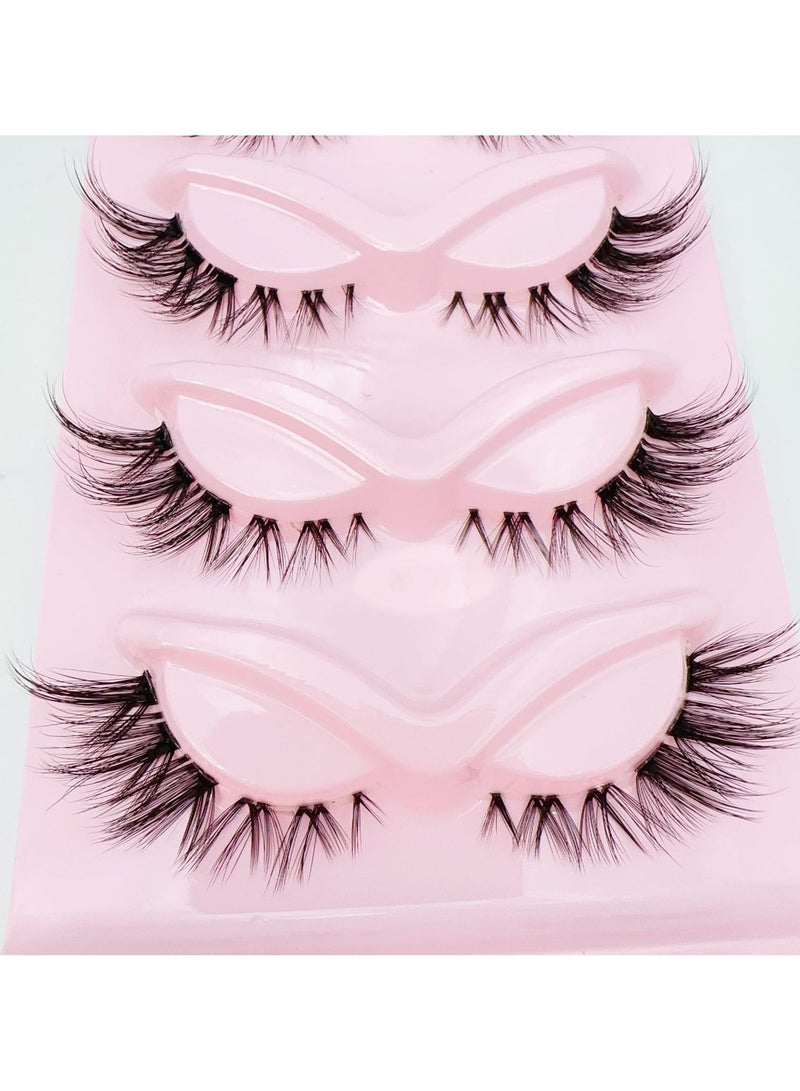 3D Curl Fluffy  False Eyelashes,Soft Curly Lashes,Reusable   Eyelashe Volume & Thickness Eyelashes  Ladies Party  Eyelashe for Make up ( 5 Pairs) - Image 4