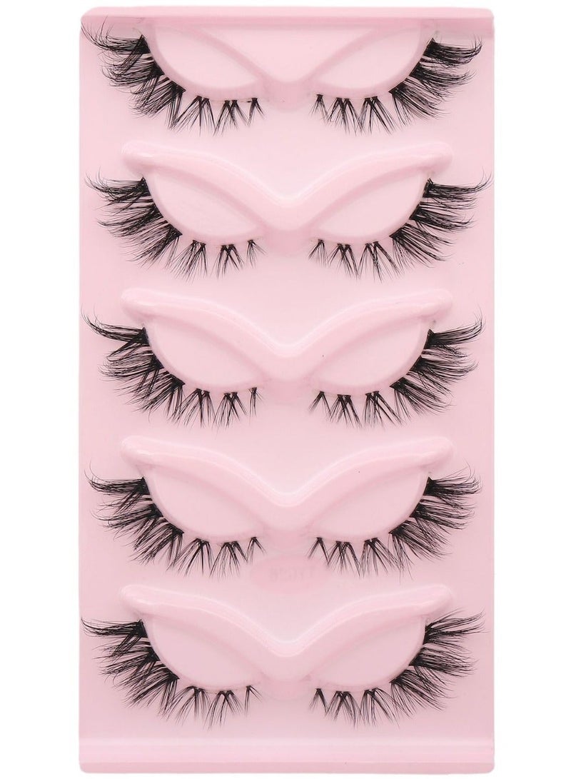 3D Curl Fluffy  False Eyelashes,Soft Curly Lashes,Reusable   Eyelashe Volume & Thickness Eyelashes  Ladies Party  Eyelashe for Make up ( 5 Pairs) - Image 3