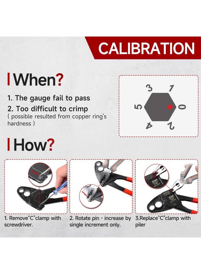 IWISS Angle Crimping Tool for Copper Ring meets ASTM F1807 1/2"&3/4" Angle Combo Crimper IWISS-C1234-Tool - Image 5