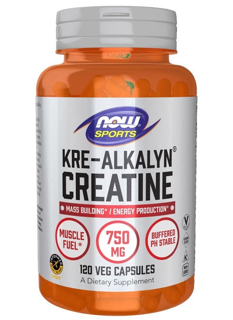 Sports Nutrition, Kre-Alkalyn Creatine 750 mg, Mass Building*/Energy Production*, 120 Veg Capsules