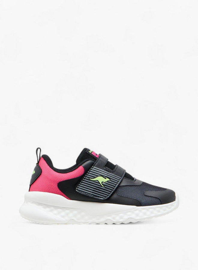 kangaROOS Girls' Colourblock Sports Shoes with Hook and Loop Closure  - Image 3