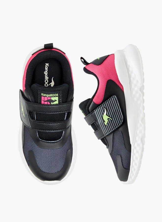 kangaROOS Girls' Colourblock Sports Shoes with Hook and Loop Closure  - Image 1
