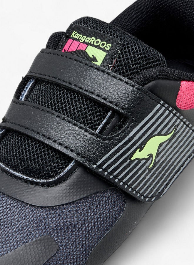 kangaROOS Girls' Colourblock Sports Shoes with Hook and Loop Closure  - Image 4