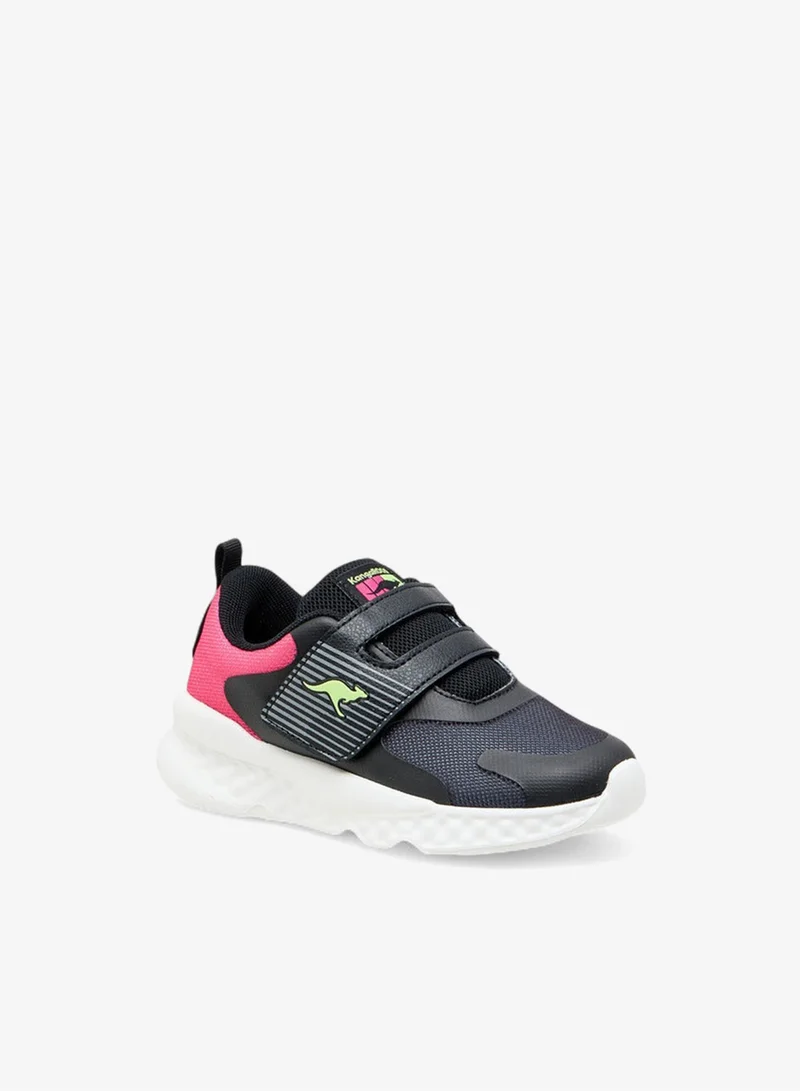 kangaROOS Girls' Colourblock Sports Shoes with Hook and Loop Closure