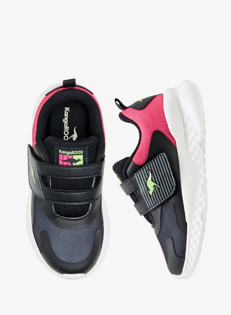 kangaROOS BLACK Girls' Colourblock Sports Shoes with Hook and Loop Closure for Women | Best Price UAE