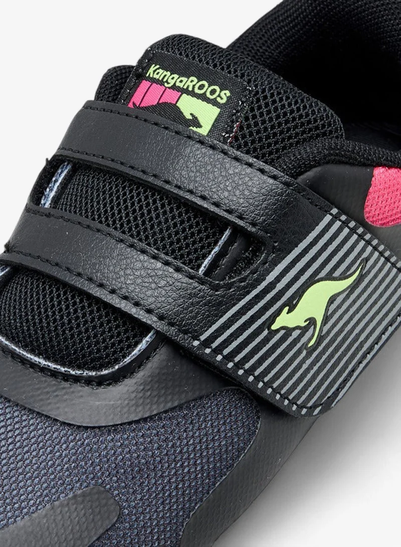 kangaROOS BLACK Girls' Colourblock Sports Shoes with Hook and Loop Closure for Women | Best Price UAE