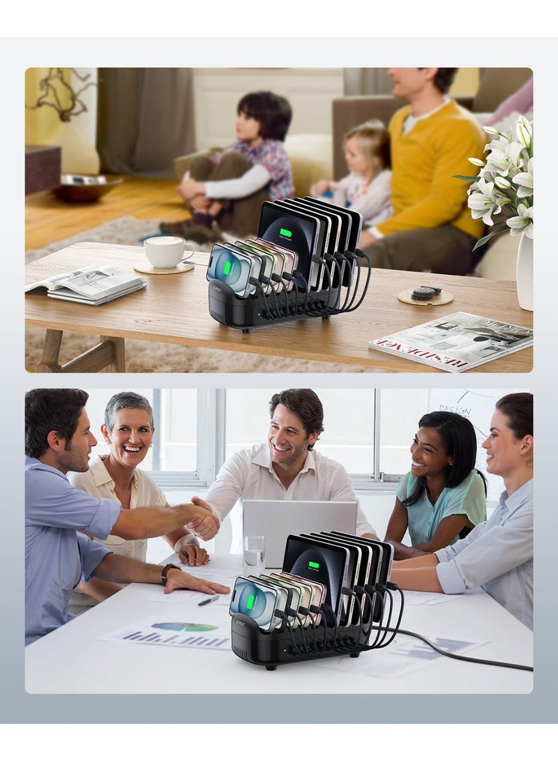 ORICO USB Charging Station, 40W Charging Docking Organizer for Multiple Devices, 5-Ports USB Charging Station Compatible with iPad, iPhone, Tablet, Kindle and Cell Phones (Cables not Included) - Image 5